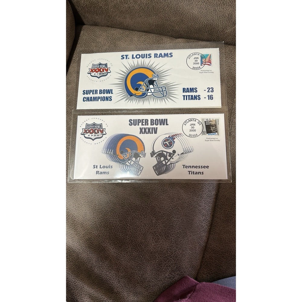 St Louis Rams Super Bowl XXXIV 2000 Commemorative Envelopes Jan 30 2000 Football